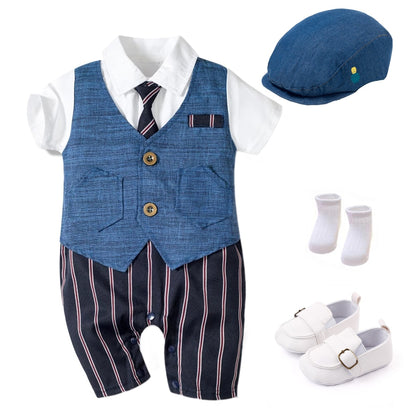 Summer Baby Romper Suit Newborn Boys Formal Clothing