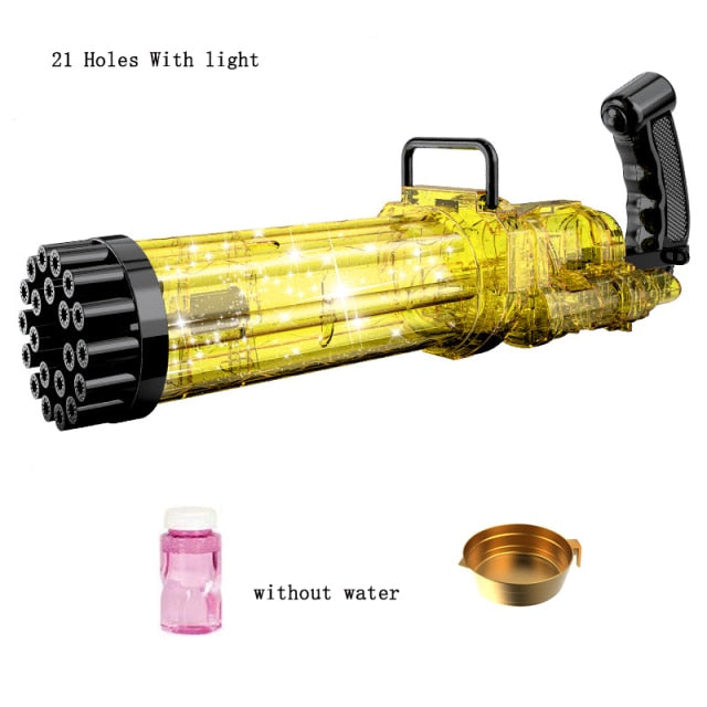 15/21 Holes Large Kids Gatling Bubble Gun Toys