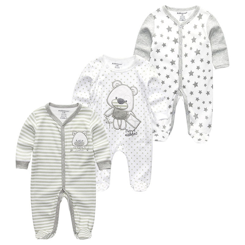 Cotton 1/3PCS Newborn Full Sleeve Autumn Clothing