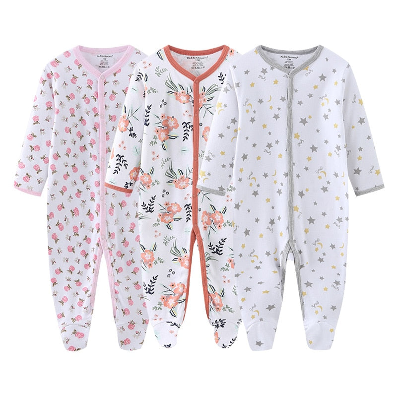 Cotton 1/3PCS Newborn Full Sleeve Autumn Clothing