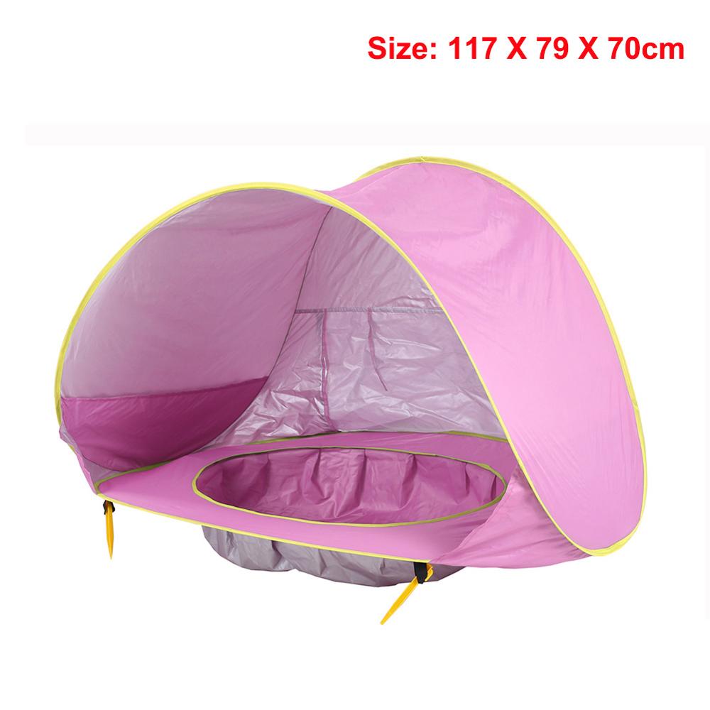 Kid Outdoor Camping Sunshade Baby Beach Tent Children Waterproof Pop Up sun Awning Tent BeachUV-protecting Sunshelter with Pool