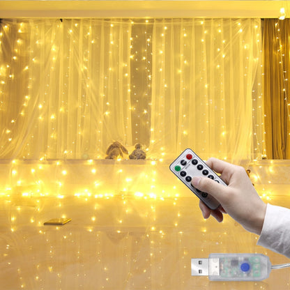 LED Curtain Waterdrop Garland Lights