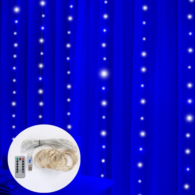 LED Curtain Waterdrop Garland Lights