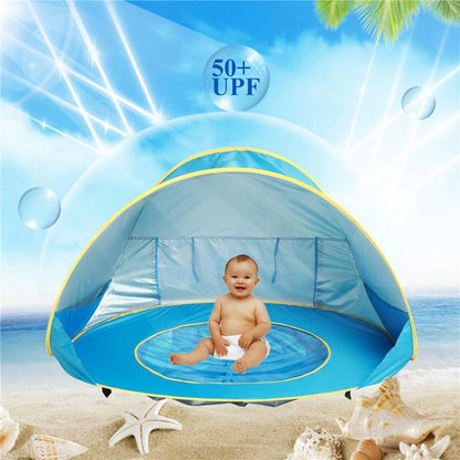 Kid Outdoor Camping Sunshade Baby Beach Tent Children Waterproof Pop Up sun Awning Tent BeachUV-protecting Sunshelter with Pool