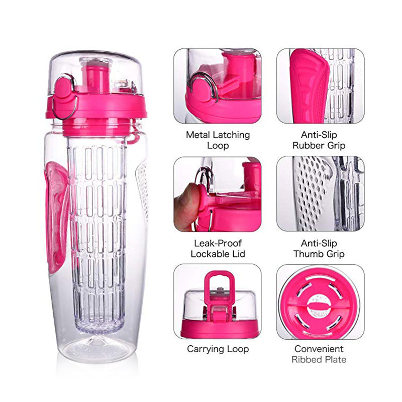 32 OZ Fruit Infuser Water Bottle