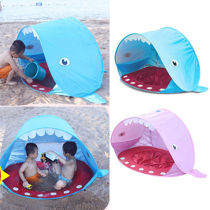 Kid Outdoor Camping Sunshade Baby Beach Tent Children Waterproof Pop Up sun Awning Tent BeachUV-protecting Sunshelter with Pool