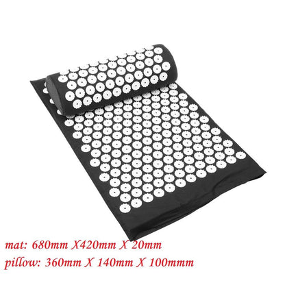 Massager Cushion Massage Yoga Mat Acupressure Relieve Stress Back Body Pain Spike Mat Acupuncture Massage Yoga Mat with Pillow