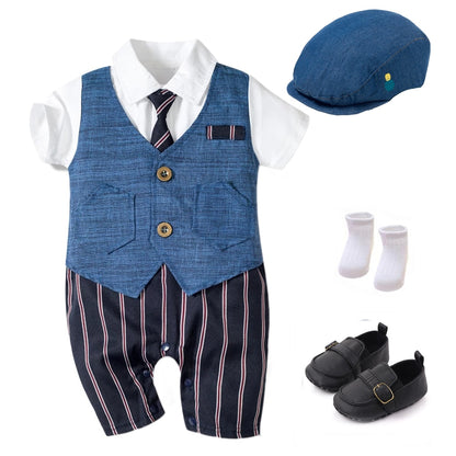 Summer Baby Romper Suit Newborn Boys Formal Clothing