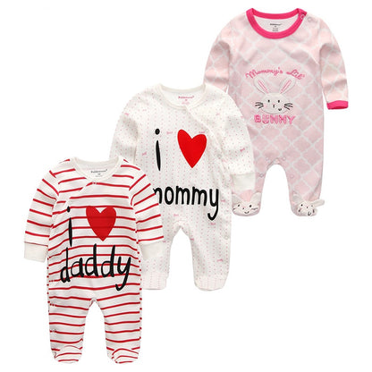 Cotton 1/3PCS Newborn Full Sleeve Autumn Clothing