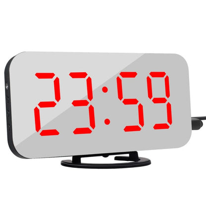 Digital LED Display Alarm Clock with 2 USB Output Ports