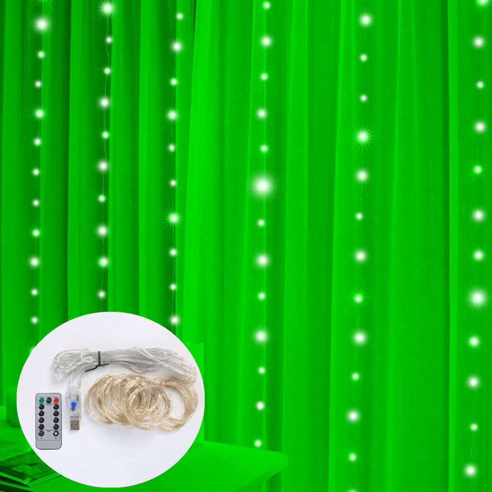 LED Curtain Waterdrop Garland Lights