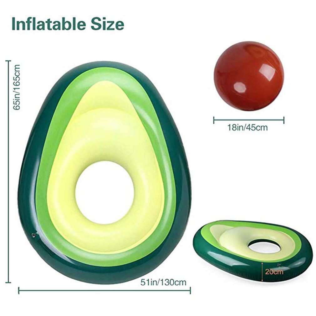 Beach Sports Avocado Swimming Ring Inflatable Swim Giant Pool Float For Adults For Pool Tube Circle Float Swim Pool Toy