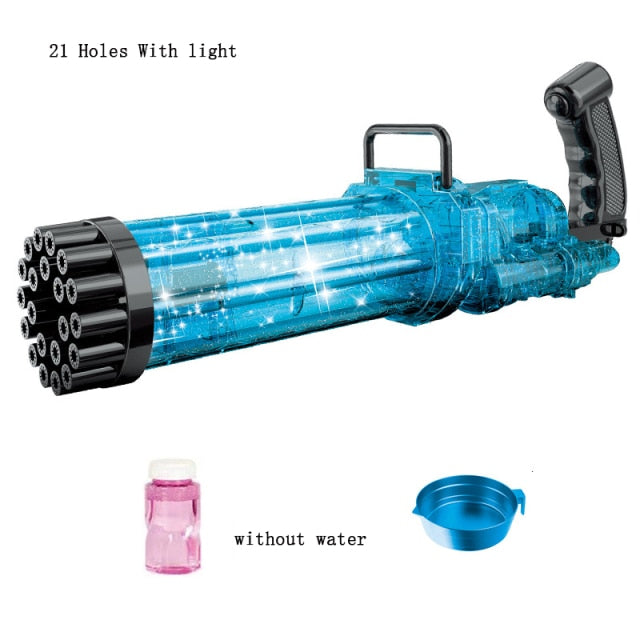 15/21 Holes Large Kids Gatling Bubble Gun Toys